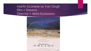 Martin Scorsese as Van Gogh
Film = Dreams
Director = Akira Kurosawa
 