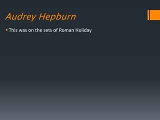 Audrey Hepburn
This was on the sets of Roman Holiday
 