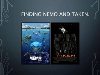 FINDING NEMO AND TAKEN.
 