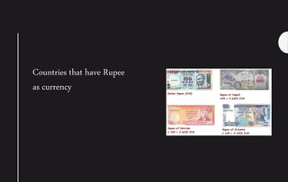 Countries that have Rupee
as currency
 
