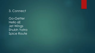 3. Connect
Go-Getter
Hello 6E
Jet Wings
Shubh Yatra
Spice Route
 