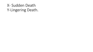 X- Sudden Death
Y-Lingering Death.
 