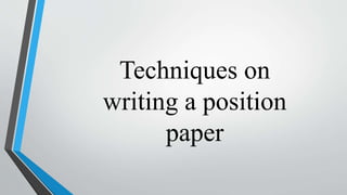 Powerpoint Position Paper position paper | PPTX