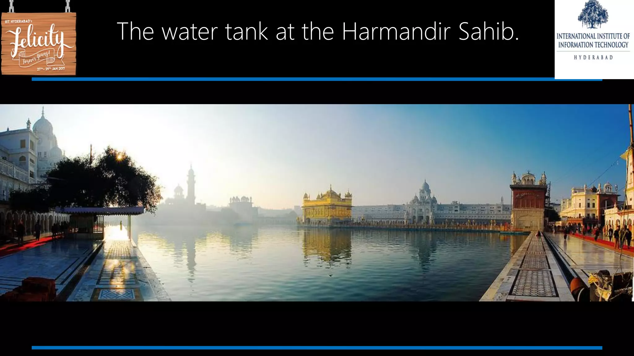 The water tank at the Harmandir Sahib.
 