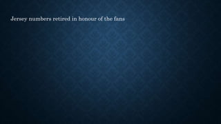 Jersey numbers retired in honour of the fans
 