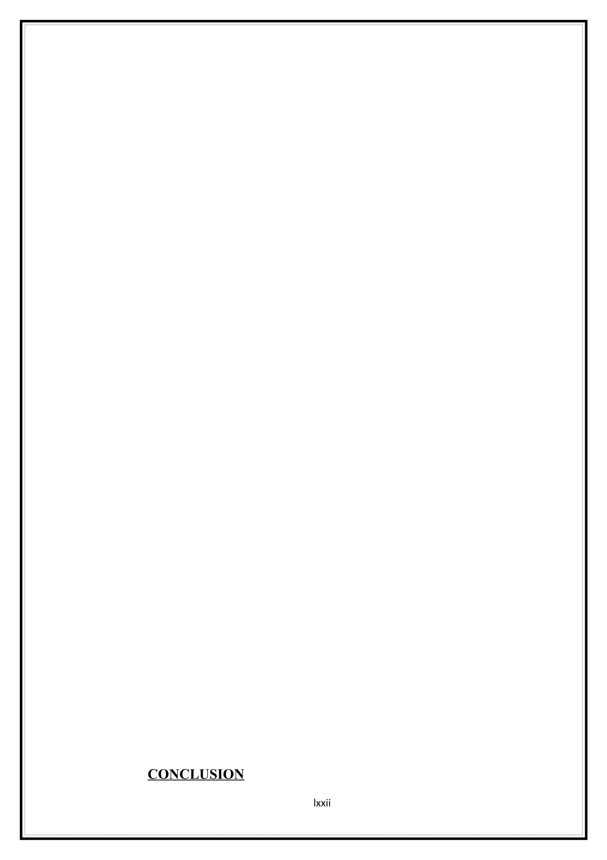 CONCLUSION
             lxxii
 