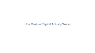 How Venture Capital Actually Works
24
 