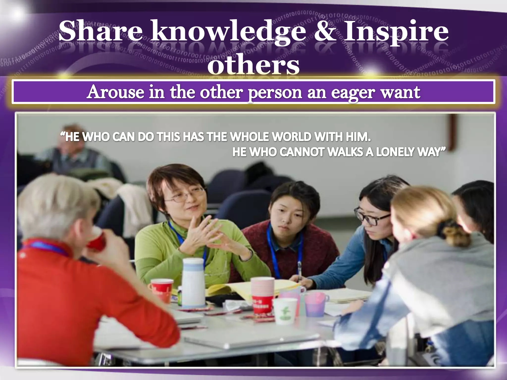 Share knowledge & Inspire
others