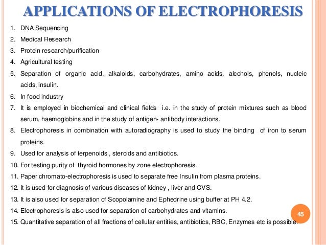 Techniques of electrophoresis