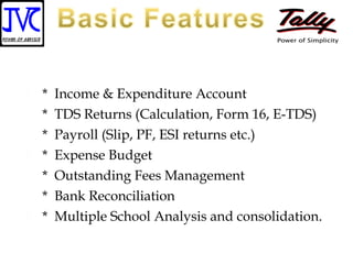 JVC Tally for Educational Institutes Presentation for School | PPS