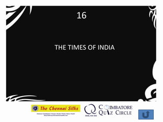 16


THE TIMES OF INDIA
 