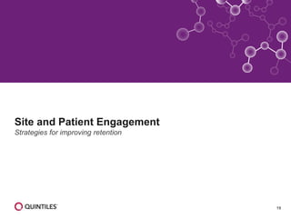 19
Site and Patient Engagement
Strategies for improving retention
 