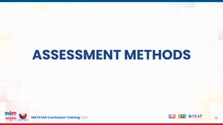 MATATAG Curriculum Training | 2024 75
ASSESSMENT METHODS
 
