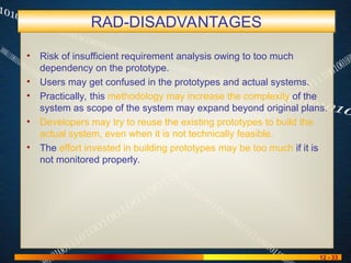 Rad Development Model Disadvantages final Software development lifecycle 2025 | PPT