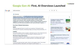 Google Gen-AI: First, AI Overviews Launched
 