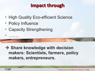 Capacity Strengthening and Knowledge Managemen: The Way Ahead For CIAT 