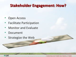 Capacity Strengthening and Knowledge Managemen: The Way Ahead For CIAT 