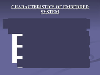 CHARACTERISTICS OF EMBEDDED SYSTEM 