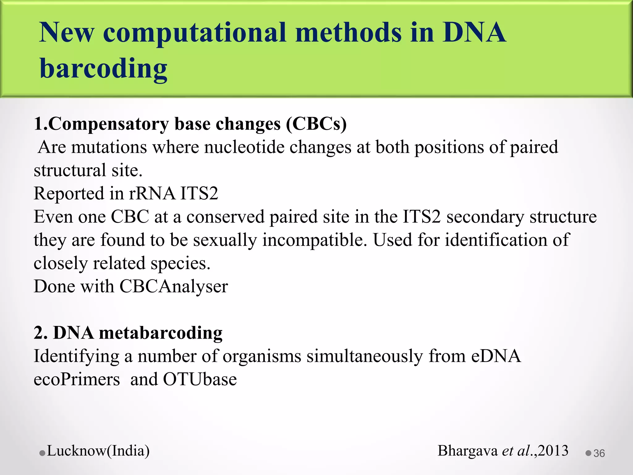 DNA Barcoding and its application in species identification | PPTX ...