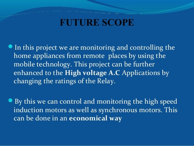 Mobile control home appliances project Mobile control home appliances project