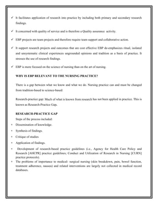 EVIDENCE BASED PRACTICE | DOC