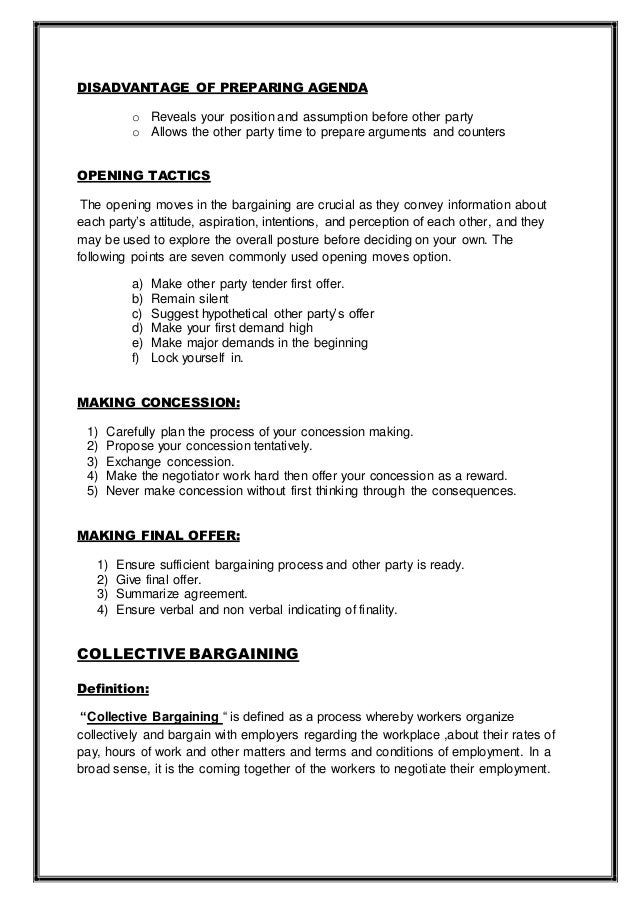 seminar on individual and collective bargaining collective security definition