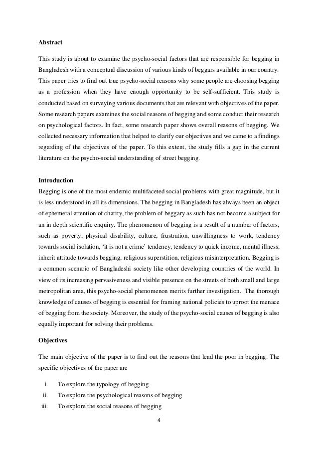 Reaction paper about beggars picture