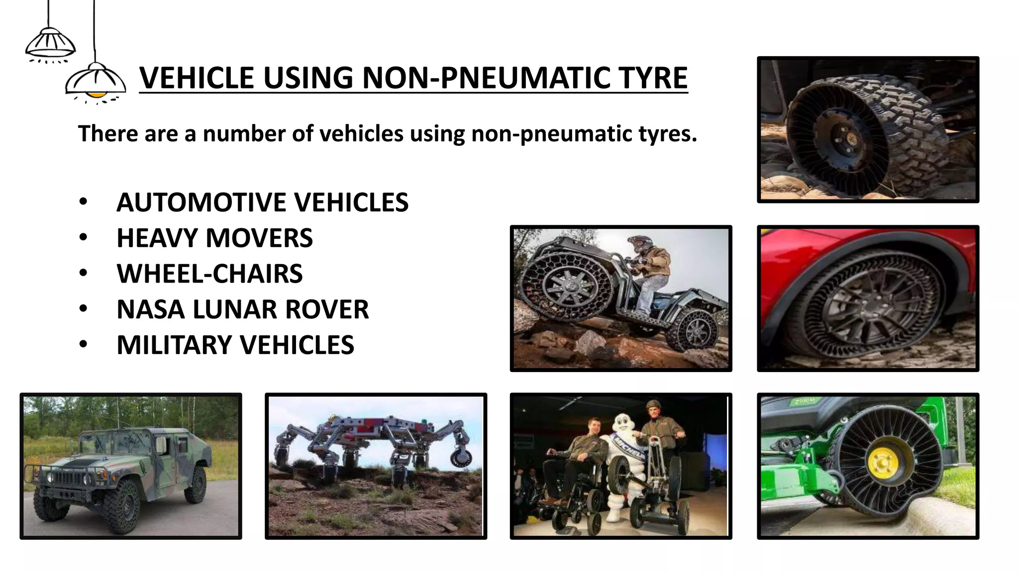 Non-Pnuematic (Airless tyres) seminar presentation | PPTX