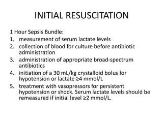 Final Septic Shock treatment protocol in icu | PDF