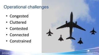Operational challenges
• Congested
• Cluttered
• Contested
• Connected
• Constrained
OFFICIAL
 