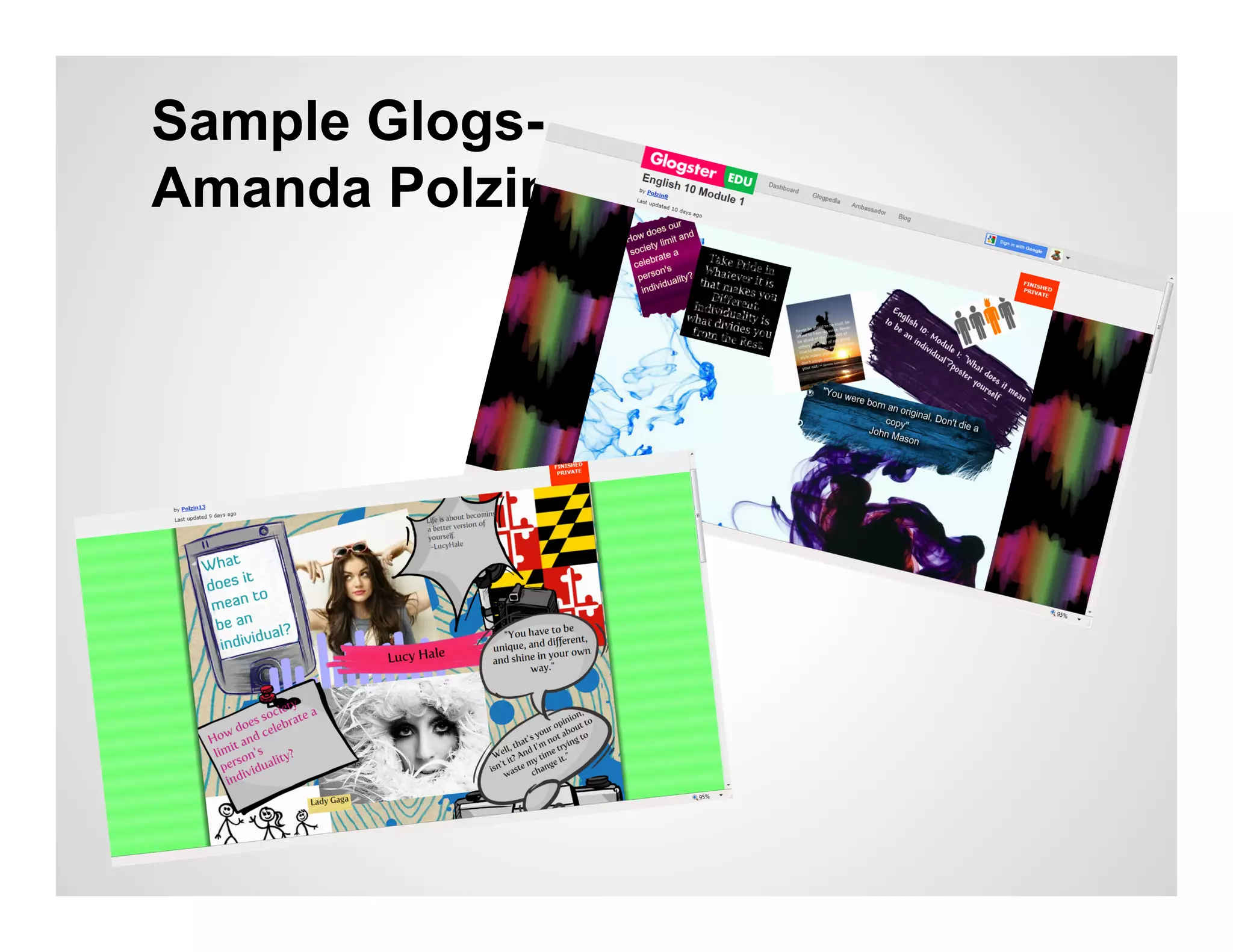 Sample Glogs-
Amanda Polzin
 