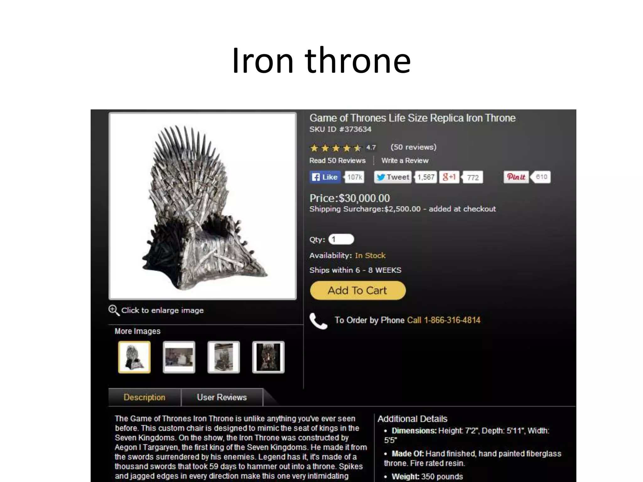 Iron throne
 