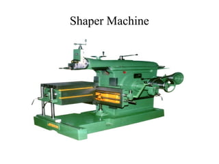 Shaper Machine Principle and Detailed Working | PPT