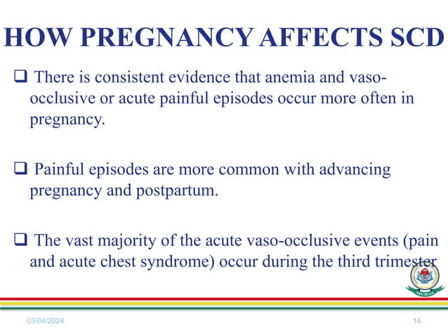 THE SICKLE CELL DISEASE IN PREGNANCY.pptx | Pregnancy | Reproductive Health