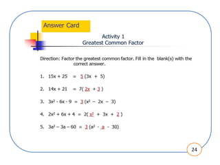 factoring trinomials using ac method | PDF