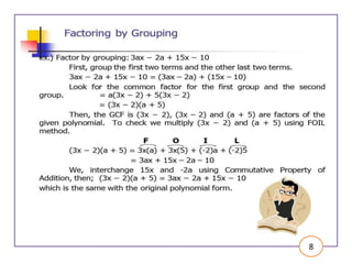 factoring trinomials using ac method | PDF