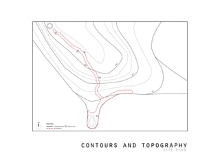 contours and topographysite plan
 