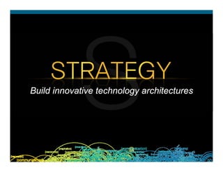Build innovative technology architectures
 