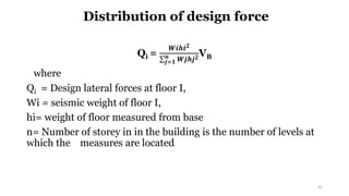 Design Forces Writing Proposal defence slide on Analysis & Design of Multistorey | PPTX