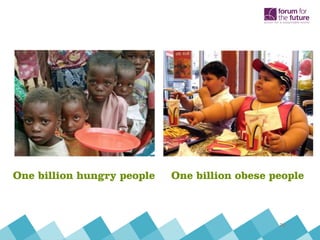 One billion hungry people One billion obese people
28
 