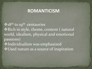 Romanticism In English Literature
