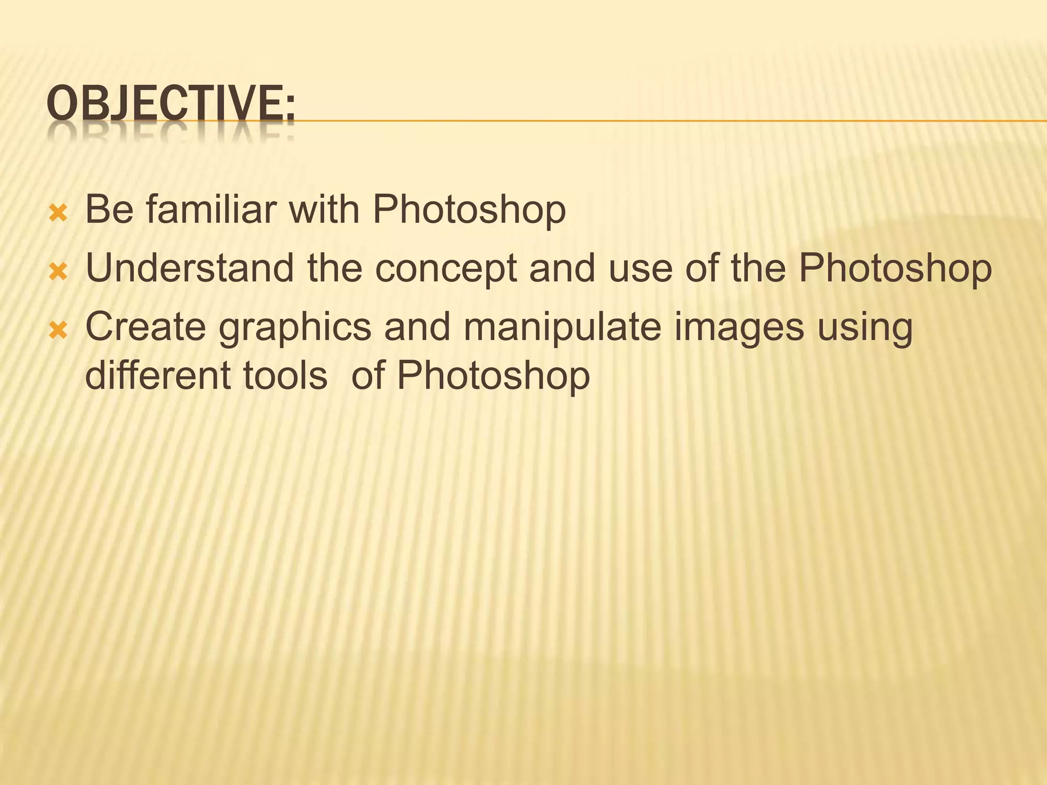 TUTORIAL ON PHOTOSHOP | PPTX