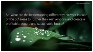 Oil and Gas Reinvention Index 2022
Oil and Gas Reinvention Index 2022
So, what are the leaders doing differently this year in each
of the 5C areas to further their reinventions and create a
profitable, secure and sustainable future?
13
Copyright © 2022 Accenture. All rights reserved.
Oil and Gas Reinvention Index 2022
 
