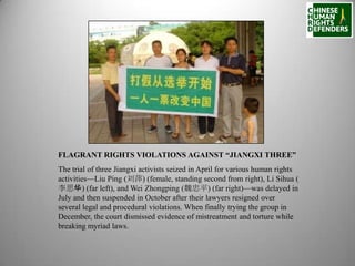 CHRD’s image gallery of the year in human rights defense in China