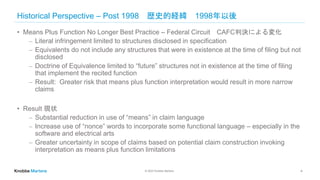 Prosecuting and Interpreting Claims Invoking Means Plus Function ...