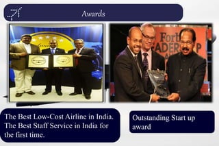 Awards
Outstanding Start up
award
The Best Low-Cost Airline in India.
The Best Staff Service in India for
the first time.
 