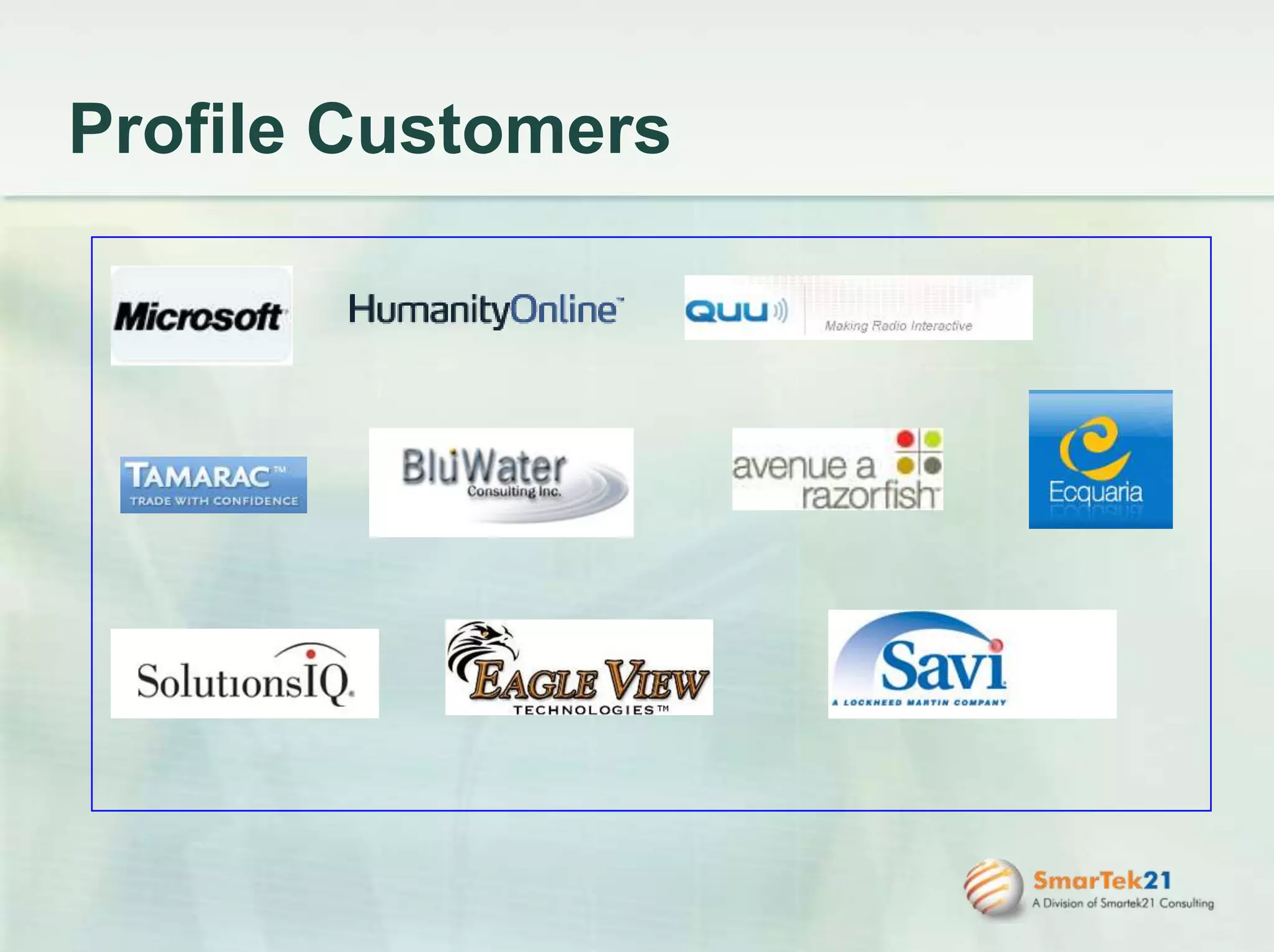 Technical ExpertiseApplication Development (cont...)TechnologiesStrong experience on Web and Windows Development utilizing Microsoft technologies including .Net 2.0 / 3.5, ASP.Net, C#, SQL Server, Web Parts, Dot Net Nuke, Silver Light and SharePointStrong experience on Web Services development using WSE 3.0, Soap4r, Action Web Services on Rails, XML, SOAP, WSDLDeveloped Web applications using open source systems including Rails Framework, RESTful architecture, Ruby, MYSQL, Python and PostgreSQLCustom Developed Web applications using J2EE, Spring, HibernateDeveloped Database / Data warehouse solutions using Oracle, MySQL, SQL Server and Informatica.