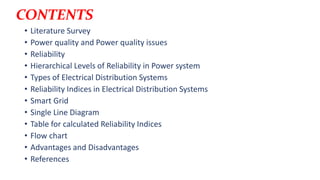 “Reliability improvement in distribution system using smart grid ...