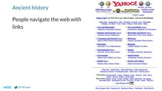 @THCapper
Ancient history
People navigate the web with
links
 