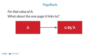 @THCapper
PageRank
A 0.85*A
For that value of A:
What about the one page it links to?
 